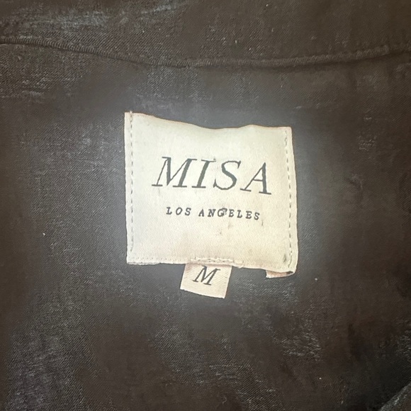 Misa Los Angeles Flirty Black Mini Ruffle Dress - Picture 2 of 7